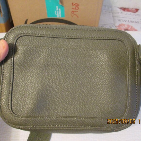 Rachael Zoe Olive Green with Sherpa Crossbody Purse - Picture 3 of 12